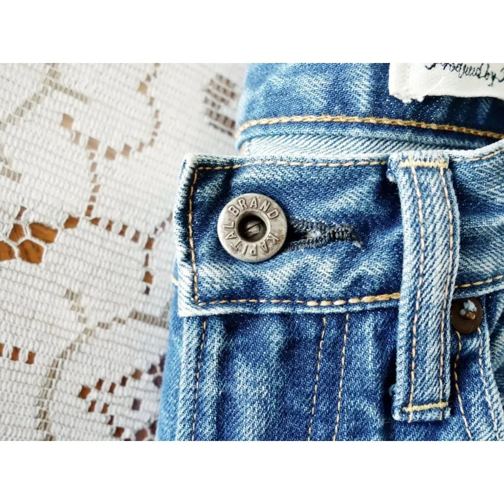 Kapital Japan Stonewash Denim Floral Bird Embroidered Jeans 28 est 25 - Picture 4 of 15